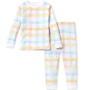 Burt’s Bees Baby Pastel Colored Plaid Organic Cotton Pajamas